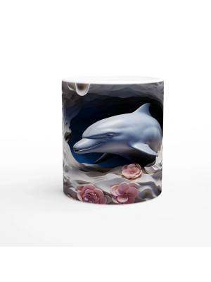 Pembe Güller Arasında Mutlu Yunus Kupa Bardak