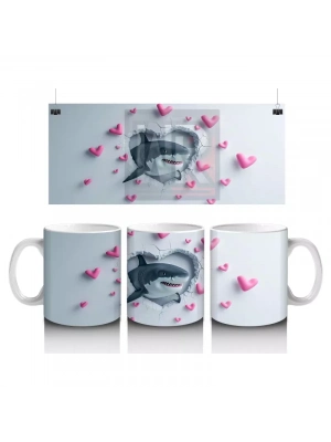 Pembe Kalpler Arasında Bakan Sevimli Yunus – Baskılı Kahve Kupası