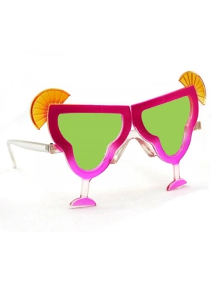 Pembe Margarita Bardak Şeklinde Parti Gözlüğü
