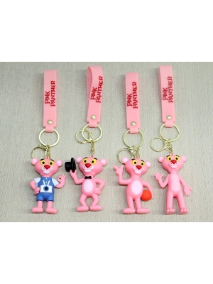 Pembe Panter Silikon Anahtarlık