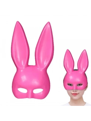 Pembe Renk Ekstra Lüks Uzun Tavşan Maskesi