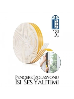 Pencere Ses Isı Yalıtım Sünger Bant 3 METRE 718901
