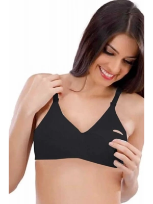 Penye Pamuklu Emzirme Sütyeni Siyah