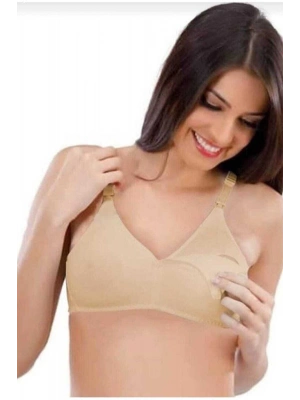 Penye Pamuklu Emzirme Sütyeni Ten