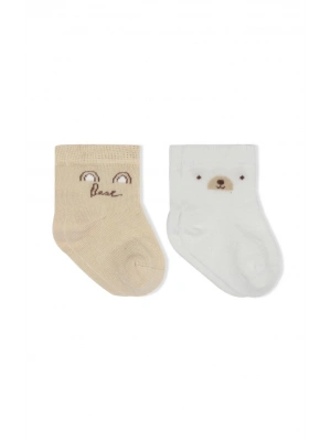 Penye Soket Çorap 2li 10142 Bej Ekru