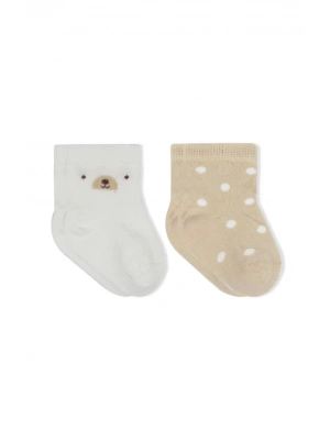 Penye Soket Çorap 2li 10142 Ekru Bej