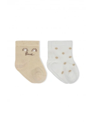 Penye Soket Çorap 2li 10142 Ekru Kahve