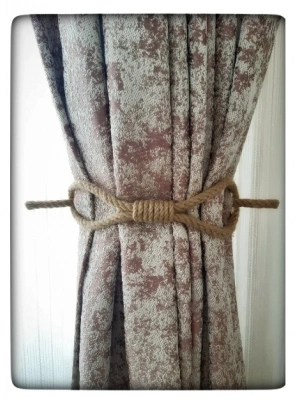 Perde Tokası Perde Mandalı Perde Askı Aparatı Jüt Halat Şıklığında Perde Aksesuar