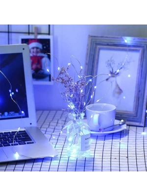 Peri Led Işık 5 Metre Beyaz  Dekor Lambası 50 Ledli