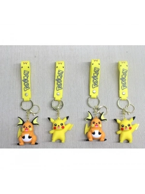 Pikachu Raichu Silikon Anahtarlık