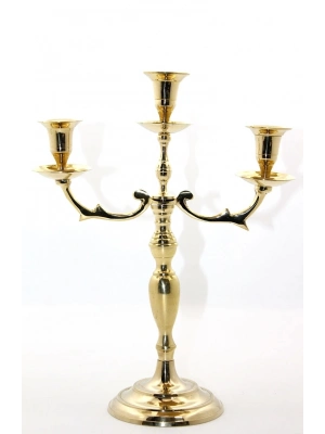 Pirinç 3lü Şamdan 27588