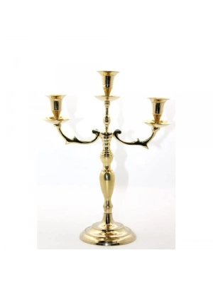 Pirinç 3lü Şamdan Model 2