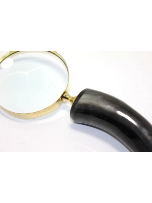 Pirinç Boynuz Saplı Büyüteç Model 3