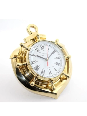 Pirinç Çapa Tasarımlı Dümenli Saat 2080