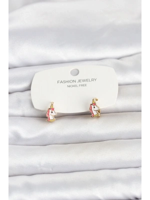 Pirinç Gold Renk Çocuk Küpe