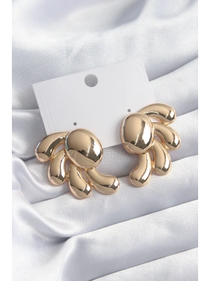 ® Pirinç Gold Renk Kadın Küpe
