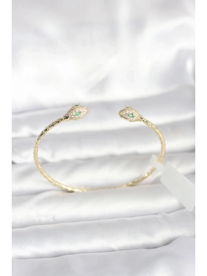 ® Pirinç Gold Renk Yılan Model Bileklik