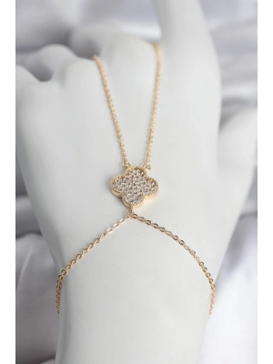 Pirinç Gold Renk Yonca Model Kadın Şahmeran