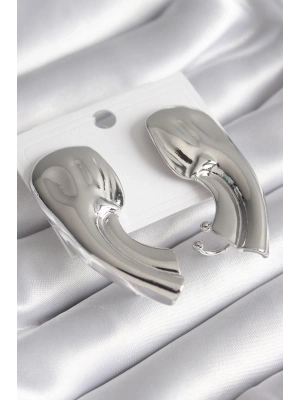 ® Pirinç Gümüş Renk İşlemeli Kadın Küpe