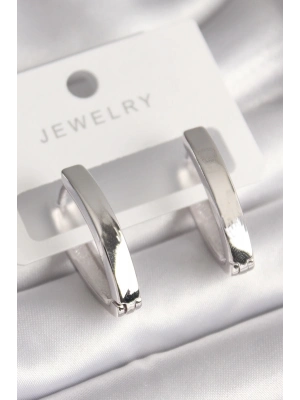 Pirinç Gümüş Renk Kadın Küpe