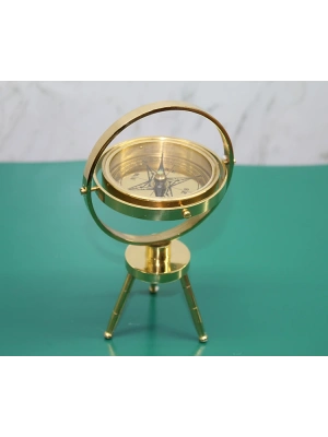 Pirinç Masa Üstü Pusula Model 2