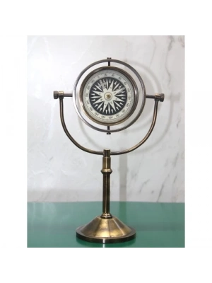Pirinç Masa Üstü Pusula Model 4