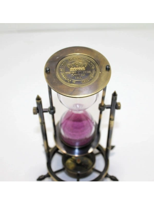 Pirinç Pusulalı Kum Saati Model 3