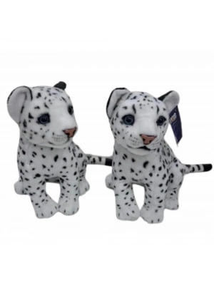 ® PL50135 25 CM OTURAN KÜÇÜK BEYAZ LEOPAR-HLY