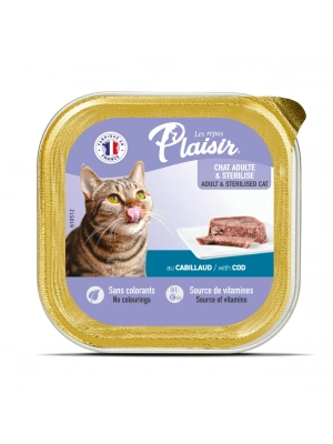 Plaisir Morina Balıklı Pate Kısırlaştırılmış ve Yetişkin Kedi Yaş Maması 100 Gr
