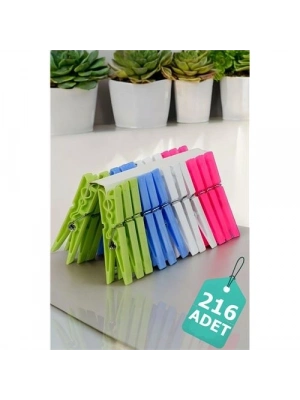 Plastik Çamaşır Mandalı 216 Adet 714510