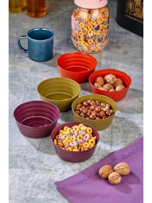 Plastik Çerezlik Sunumluk 6 Lı Kase Yonca Desen Royaleks-HT-001