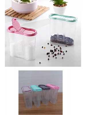 ®  Plastik Kapaklı Majör Baharatlık Baharat Saklama Kutusu Kabı