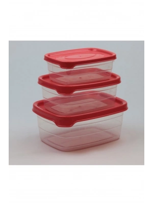 Plastik Saklama Kabı 3lü 400 Ml - 670 Ml - 1.2 Lt. Royaleks-BNM-0513