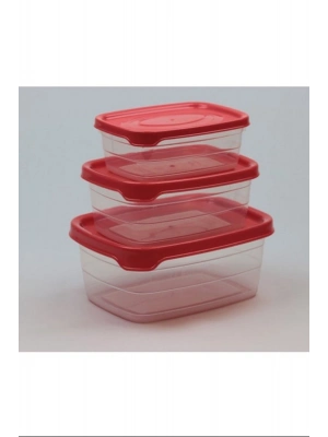 Plastik Saklama Kabı 3lü 400 Ml - 670 Ml - 1.2 Lt. Royaleks-BNM-0513