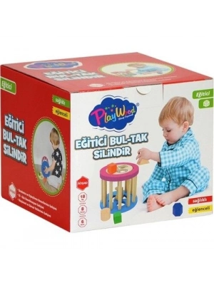 Play Wood Ahşap Eğitici Silindir Bultak 374