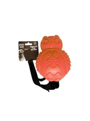 Playfull Sesli Lüx Baykuş Köpek Eğitim Oyuncağı 30x10 Cm Turuncu