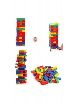 PlayWood Ahşap Kutulu Denge Oyunu Renkli 310