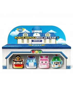POLI MRT-760 Robocar Poli  Kasabanın Kurtarma Araçları 4lü Set
