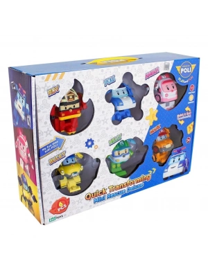 POLI ZR-915 Robocar Poli Quick Transforming Mini Rescue Deluxe Set