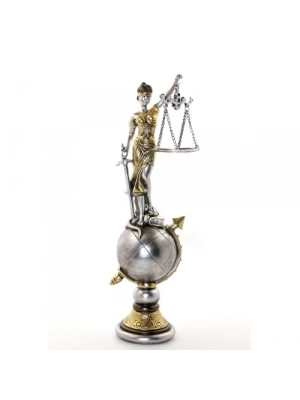 Polyester Dünya Küre Üzerinde Adalet Biblosu Model 1