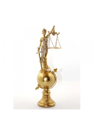 Polyester Dünya Küre Üzerinde Adalet Biblosu Model 2