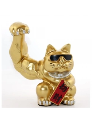 Polyester Şanslı Kedi Figürü Model 3