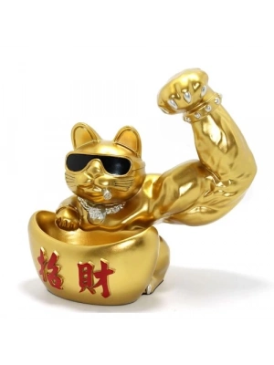 Polyester Şanslı Kedi Figürü Model 4