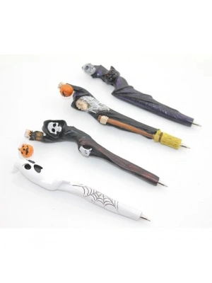 Polyester Tükenmez Kalem Cadılar Bayramı Temalı