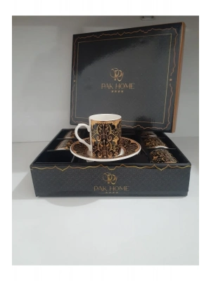 Porselen 6 Lı Lüks Kahve Fincan Takımı Royaleks-PAK-2206