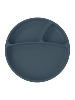 Porsiyon Vakum Tabanlı Silikon Tabak Deep Blue