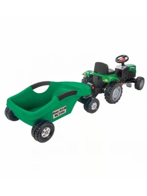 POWER PEDALLI BİG TROLLEY TRAKTÖR YEŞİL-PLS