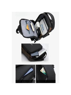 Powerbank Destekli Erkek Ön Göğüs Çantası