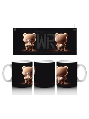 Poz Veren Sevimli Ayıcık Çifti – Baskılı Kahve Kupası