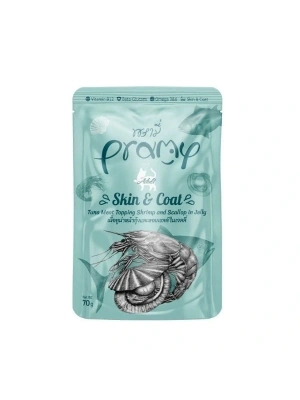 Pramy Jöle İçinde Karidesli Deniz Taraklı ve Ton Balıklı Pouch Yetişkin Konserve Kedi Maması 1 Adet 70 Gr